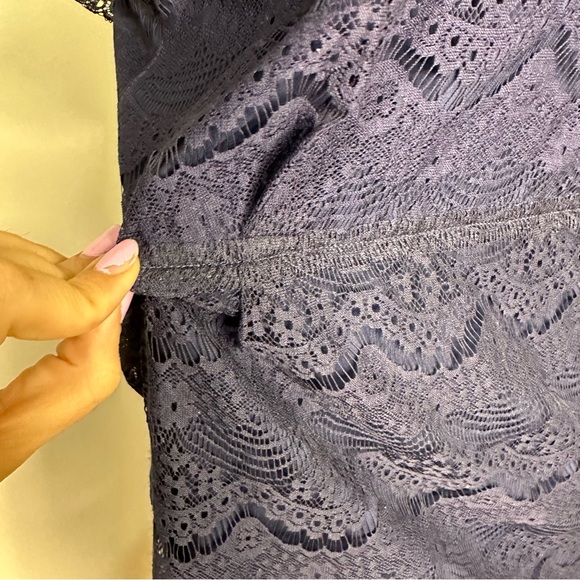 Fossil Penny Lace Cap Sleeve Dress Navy - Picture 10 of 15